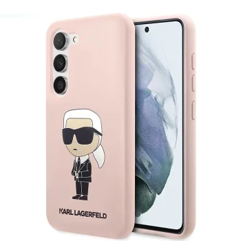 Калъф за Samsung Galaxy S23 Plus - Karl Lagerfeld Silicone (KLHCHCS23MSNIKBCP) - Pink Ikonik