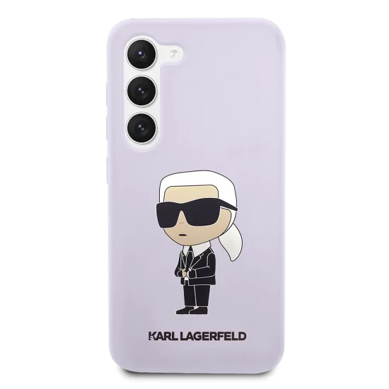 Калъф за Samsung Galaxy S23 Plus - Karl Lagerfeld Silicone (KLHCHCS23MSNIKKBCU) - Purple Ikonik
