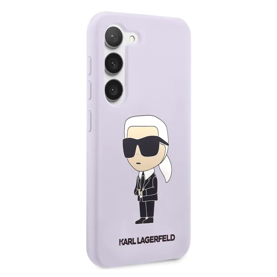 Калъф за Samsung Galaxy S23 Plus - Karl Lagerfeld Silicone (KLHCHCS23MSNIKKBCU) - Purple Ikonik