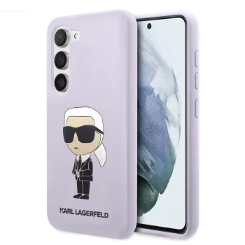 Калъф за Samsung Galaxy S23 Plus - Karl Lagerfeld Silicone (KLHCHCS23MSNIKKBCU) - Purple Ikonik
