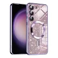 Калъф за Samsung Galaxy S23 Plus - Луксозен Glitter MagSafe - Светло лилав