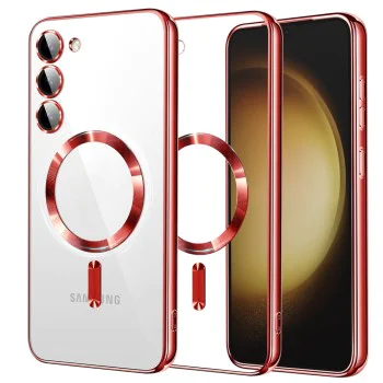 Калъф за Samsung Galaxy S23 Plus - Luxury Crystal MagSafe - Червен