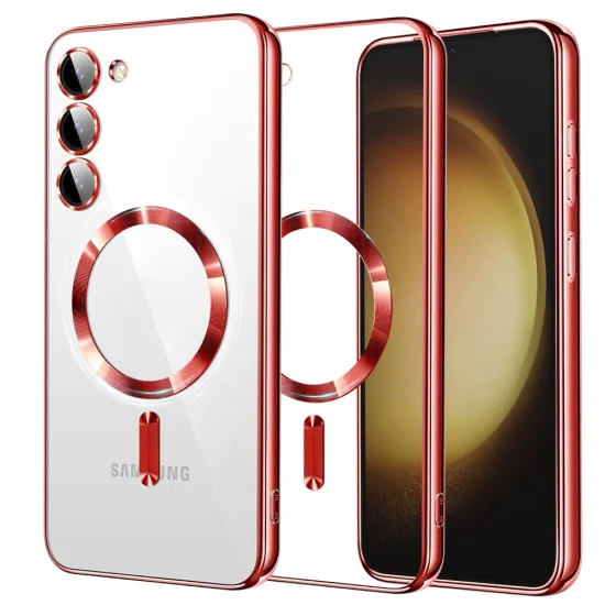 Калъф за Samsung Galaxy S23 Plus - Luxury Crystal MagSafe - Червен
