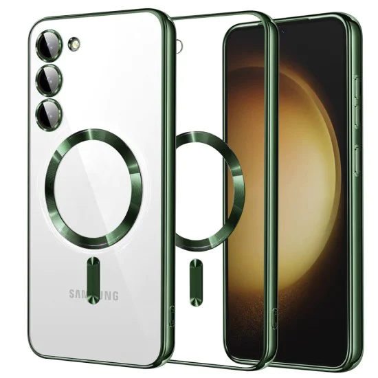 Калъф за Samsung Galaxy S23 Plus - Luxury Crystal MagSafe - Deep Green