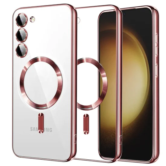 Калъф за Samsung Galaxy S23 Plus - Luxury Crystal MagSafe - Розов
