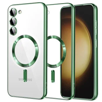 Калъф за Samsung Galaxy S23 Plus - Luxury Crystal MagSafe - Светло зелен