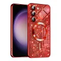 Калъф за Samsung Galaxy S23 Plus - Luxury Glitter MagSafe - Червен