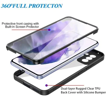 Калъф за Samsung Galaxy S23 + Протектор - ColorVerse 360 ​​Series - Розов