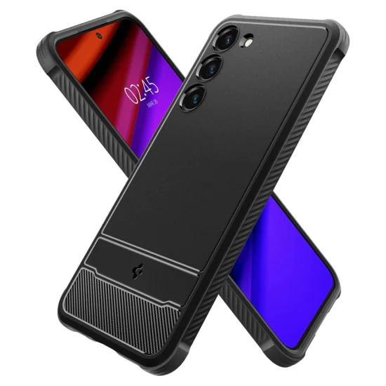 Калъф за Samsung Galaxy S23 - Spigen - Rugged Armor - черен