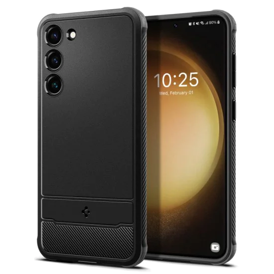 Калъф за Samsung Galaxy S23 - Spigen - Rugged Armor - черен