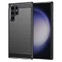 Калъф за Samsung Galaxy S23 Ultra - Carbon Silicone - Черен