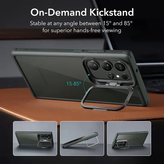 Калъф за Samsung Galaxy S23 Ultra - ESR Classic Kickstand - Clear Green