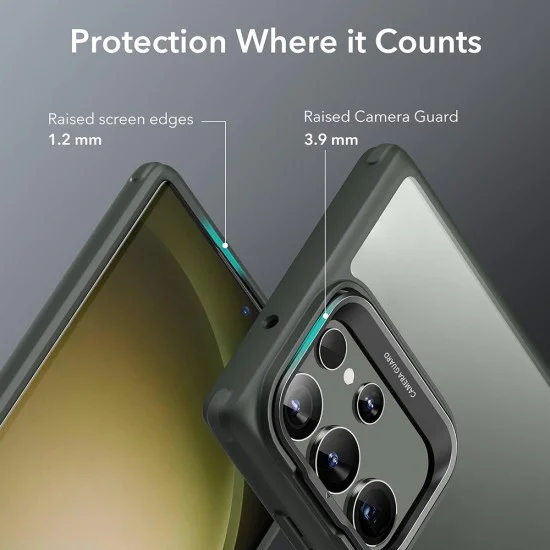 Калъф за Samsung Galaxy S23 Ultra - ESR Classic Kickstand - Clear Green
