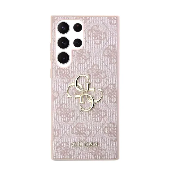 Калъф за Samsung Galaxy S23 Ultra - Guess Hardcase 4G Big Metal Logo (GUHCS23L4GMGPI) - Розов
