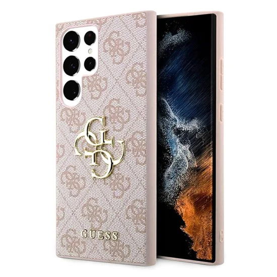 Калъф за Samsung Galaxy S23 Ultra - Guess Hardcase 4G Big Metal Logo (GUHCS23L4GMGPI) - Розов