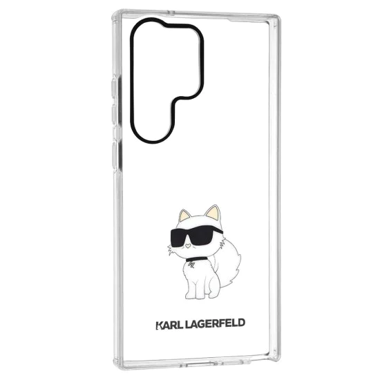 Калъф за Samsung Galaxy S23 Ultra - Karl Lagerfeld Hardcase Transparent (KLHCHCS23LHNCHCHTCT) - Ikonik Choupette