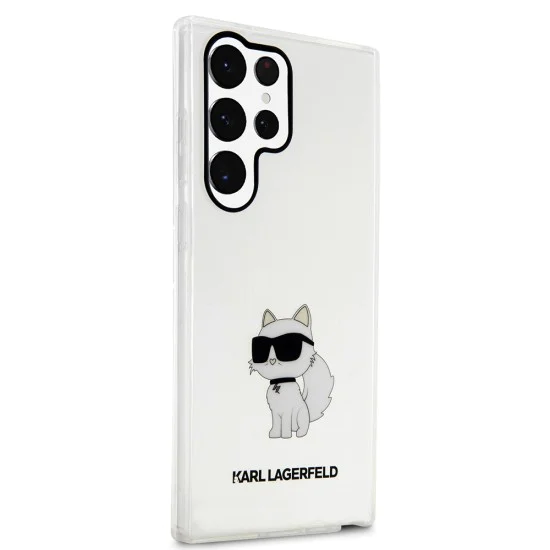 Калъф за Samsung Galaxy S23 Ultra - Karl Lagerfeld Hardcase Transparent (KLHCHCS23LHNCHCHTCT) - Ikonik Choupette