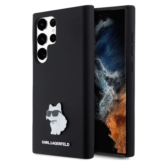 Калъф за Samsung Galaxy S23 Ultra - Karl Lagerfeld Silicone (KLHCHCS23LSLSMHCCHCNPK) - Choupette
