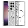 Калъф за Samsung Galaxy S23 Ultra - Луксозен Glitter MagSafe - Сребрист