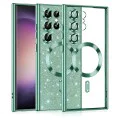 Калъф за Samsung Galaxy S23 Ultra - Луксозен Glitter MagSafe - Светло зелен