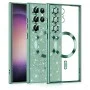 Калъф за Samsung Galaxy S23 Ultra - Луксозен Glitter MagSafe - Светло зелен
