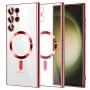 Калъф за Samsung Galaxy S23 Ultra - Luxury Crystal MagSafe - Червен
