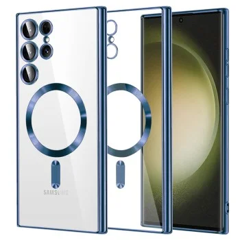 Калъф за Samsung Galaxy S23 Ultra - Luxury Crystal MagSafe - Deep Blue
