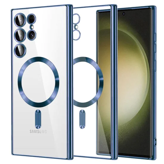 Калъф за Samsung Galaxy S23 Ultra - Luxury Crystal MagSafe - Deep Blue
