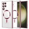 Калъф за Samsung Galaxy S23 Ultra - Luxury Crystal MagSafe - Розов