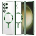 Калъф за Samsung Galaxy S23 Ultra - Luxury Crystal MagSafe - Светло зелен