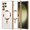 Калъф за Samsung Galaxy S23 Ultra - Luxury Crystal MagSafe - Златен