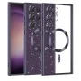 Калъф за Samsung Galaxy S23 Ultra - Luxury Glitter MagSafe - Deep Purple