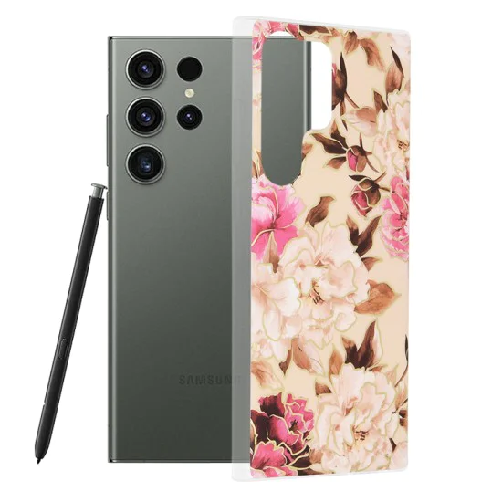 Калъф за Samsung Galaxy S23 Ultra - Marble Series - Mary Berry Nude