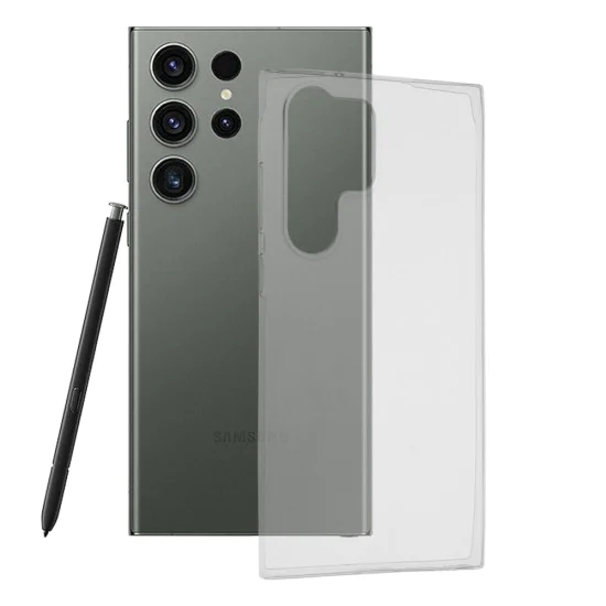 Калъф за Samsung Galaxy S23 Ultra - Прозрачен силикон - Прозрачен