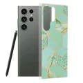 Калъф за Samsung Galaxy S23 Ultra - Серия Marble - Green Hex