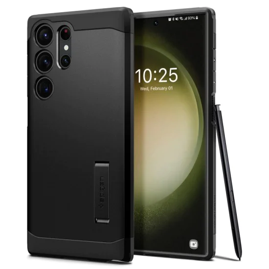 Калъф за Samsung Galaxy S23 Ultra - Spigen - Tough Armor - черен