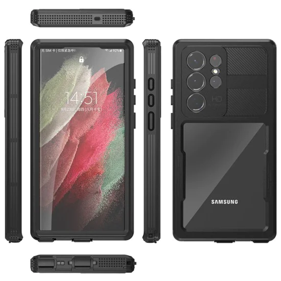 Калъф Samsung Galaxy S23 Ultra - водоустойчив корпус ShellBox IP68 - черен