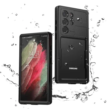 Калъф Samsung Galaxy S23 Ultra - водоустойчив корпус ShellBox IP68 - черен