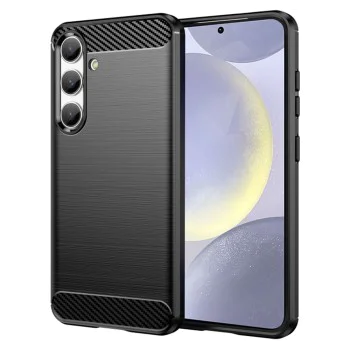 Калъф за Samsung Galaxy S24 - Carbon Silicone - Черен