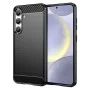 Калъф за Samsung Galaxy S24 - Carbon Silicone - Черен