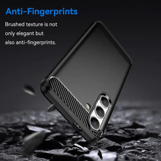 Калъф за Samsung Galaxy S24 FE - Carbon Silicone - Blue