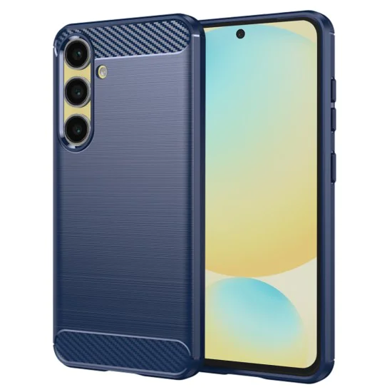 Калъф за Samsung Galaxy S24 FE - Carbon Silicone - Blue