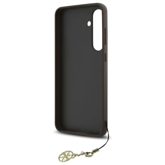 Калъф за Samsung Galaxy S24 FE - Guess - Hardcase 4G Charms Collection (GUHCS24FEGF4GBR) - Кафяв