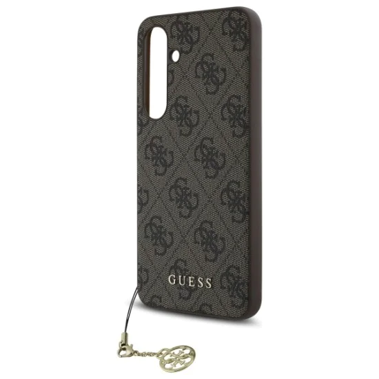 Калъф за Samsung Galaxy S24 FE - Guess - Hardcase 4G Charms Collection (GUHCS24FEGF4GBR) - Кафяв