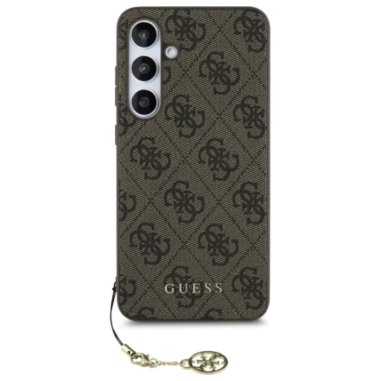 Калъф за Samsung Galaxy S24 FE - Guess - Hardcase 4G Charms Collection (GUHCS24FEGF4GBR) - Кафяв