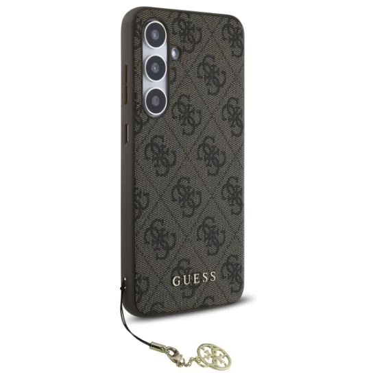 Калъф за Samsung Galaxy S24 FE - Guess - Hardcase 4G Charms Collection (GUHCS24FEGF4GBR) - Кафяв