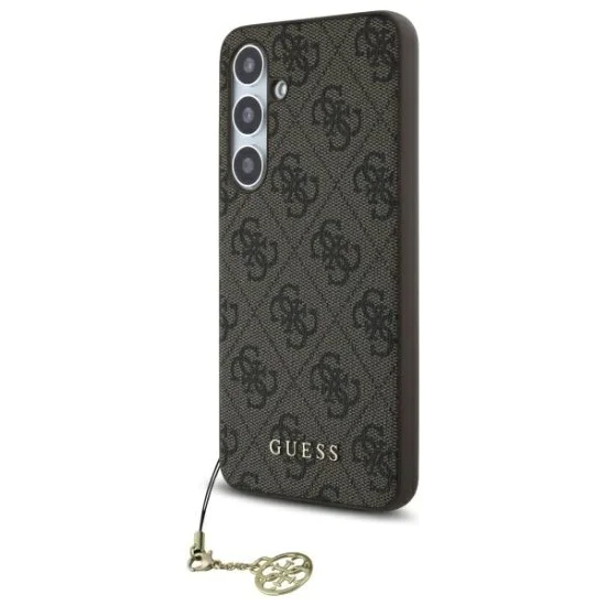 Калъф за Samsung Galaxy S24 FE - Guess - Hardcase 4G Charms Collection (GUHCS24FEGF4GBR) - Кафяв