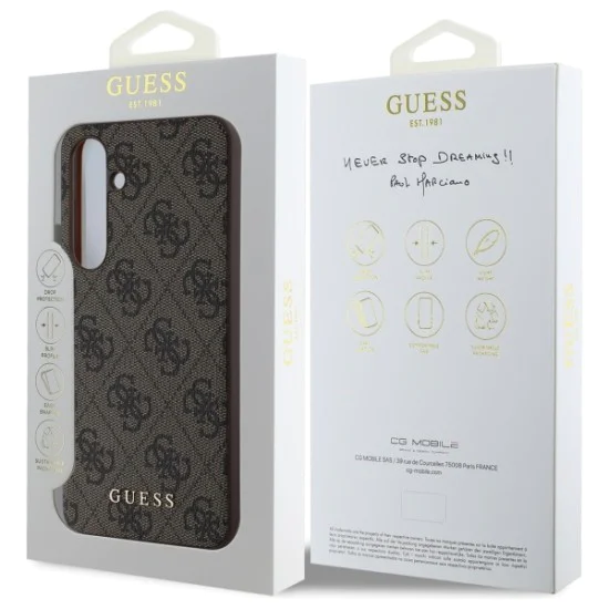 Калъф за Samsung Galaxy S24 FE - Guess Hardcase 4G Classic (GUHCS24FEG4GFBR) - Кафяв