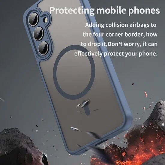 Калъф за Samsung Galaxy S24 FE - HaloFrost II MagSafe - Тъмно Blue