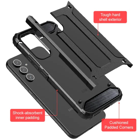 Калъф за Samsung Galaxy S24 FE - Hybrid Armor - Черен